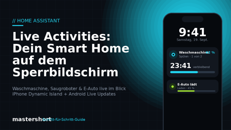 Home Assistant Live Activities auf dem iPhone-Sperrbildschirm: Waschmaschine mit Fortschrittsbalken