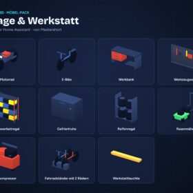 NeonPlan 3D Furniture Pack – Garage & Workshop | Möbel-Pack Garage & Werkstatt