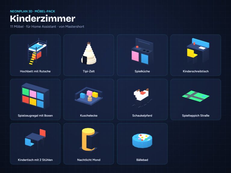 NeonPlan 3D Furniture Pack – Kids’ Room | Möbel-Pack Kinderzimmer