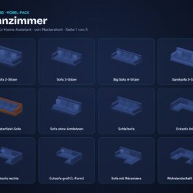 NeonPlan 3D Furniture Pack – Living Room | Möbel-Pack Wohnzimmer