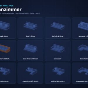 NeonPlan 3D Living Room pack overview / Möbel-Pack Wohnzimmer Übersicht