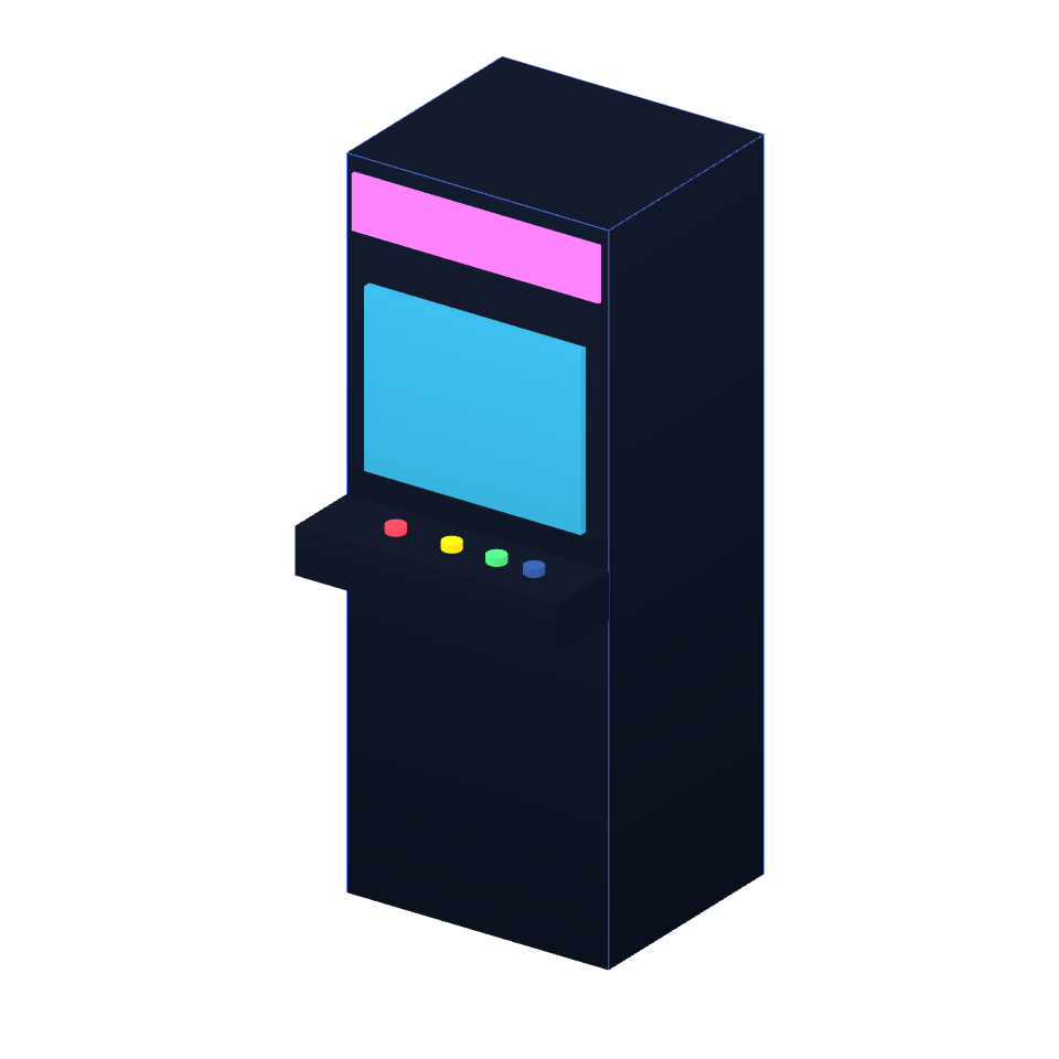 Arcade cabinet / Arcade-Automat – NeonPlan 3D