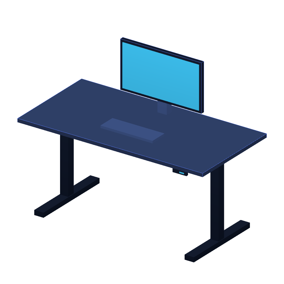 Standing desk / Höhenverstellbarer Schreibtisch – NeonPlan 3D