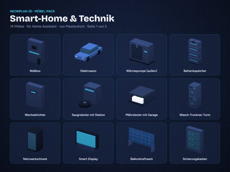 NeonPlan 3D Furniture Pack – Smart Home & Tech | Möbel-Pack Smart Home & Technik