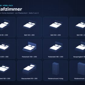 NeonPlan 3D Furniture Pack – Bedroom | Möbel-Pack Schlafzimmer