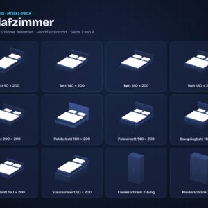 NeonPlan 3D Bedroom pack overview / Möbel-Pack Schlafzimmer Übersicht