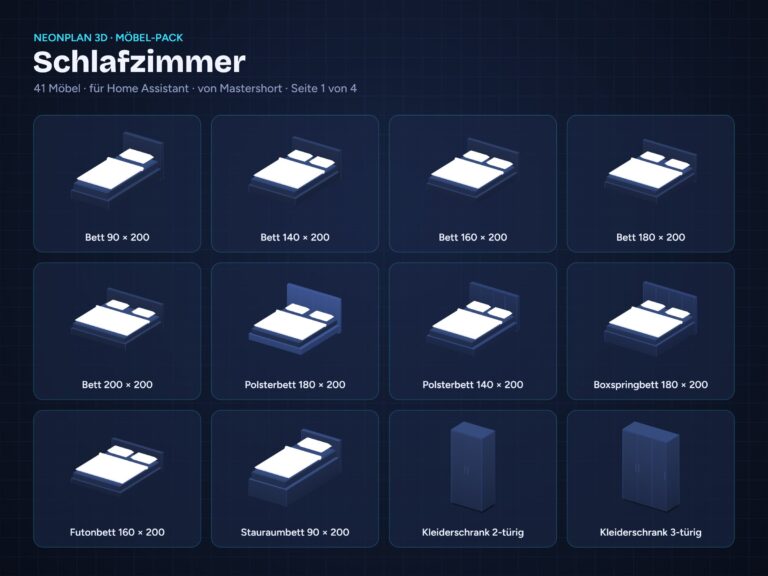 NeonPlan 3D Furniture Pack – Bedroom | Möbel-Pack Schlafzimmer
