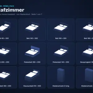 NeonPlan 3D Möbel-Pack Schlafzimmer – Übersicht Seite 1