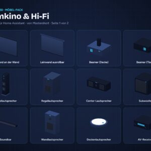 NeonPlan 3D Home Cinema & Hi-Fi pack overview / Möbel-Pack Heimkino & Hi-Fi Übersicht
