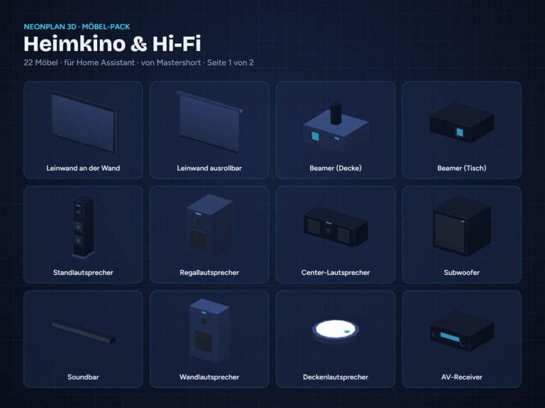 NeonPlan 3D Furniture Pack – Home Cinema & Hi-Fi | Möbel-Pack Heimkino & Hi-Fi