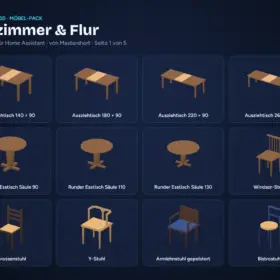 NeonPlan 3D Furniture Pack – Dining Room & Hallway | Möbel-Pack Esszimmer & Flur