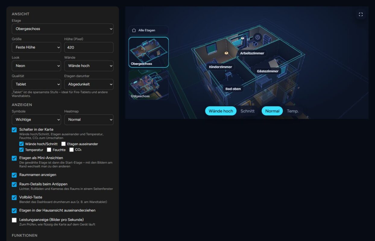 The card in a dashboard