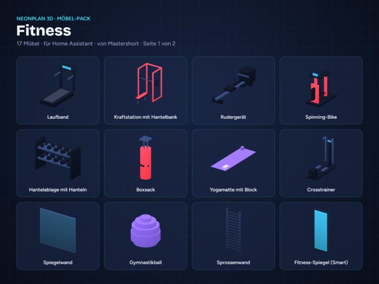 NeonPlan 3D Furniture Pack – Fitness | Möbel-Pack Fitness