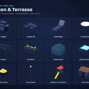 NeonPlan 3D Garden & Patio pack overview / Möbel-Pack Garten & Terrasse Übersicht