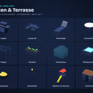 NeonPlan 3D Möbel-Pack Garten & Terrasse – Übersicht Seite 1
