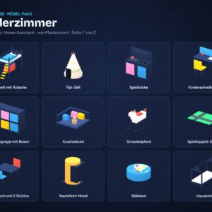 NeonPlan 3D Kids’ Room pack overview / Möbel-Pack Kinderzimmer Übersicht