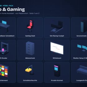 NeonPlan 3D Furniture Pack – Office & Gaming | Möbel-Pack Büro & Gaming