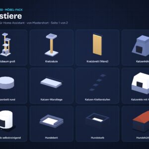 NeonPlan 3D Pets pack overview / Möbel-Pack Haustiere Übersicht